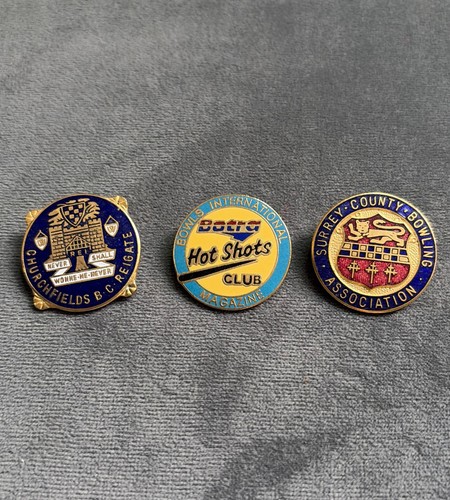 Vintage lawn bowls enamel - vintage,