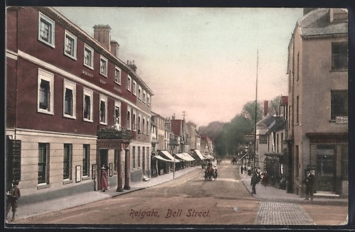 Postcard reigate bell street - bell,