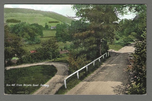 Vintage postcard box - box, hill