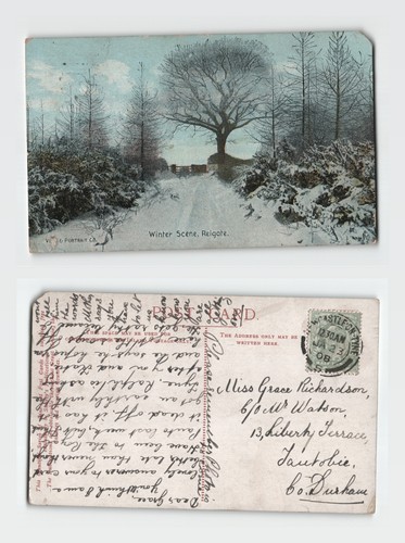 Postcard winter scene - postcard,