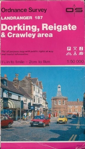 Landranger map 187 - map, dorking