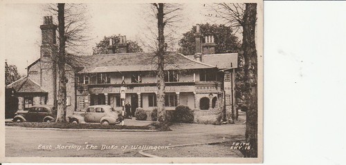 Postcard advert east horsley - advert,