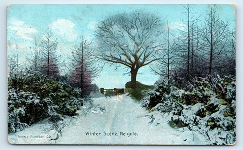 Postcard reigate winter - postcard,