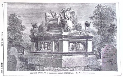 1874 reigate churchyard - :,