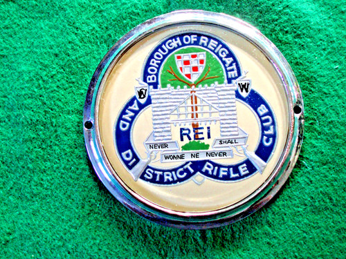 Reigate rifle club car badge - club,