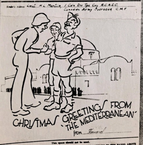 Ww2 airgraph 1943 christmas - airgraph,