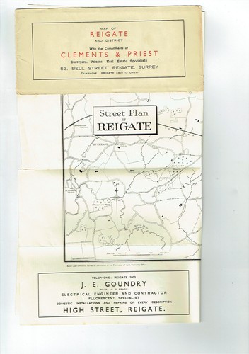 Reigate district street map - reigate,