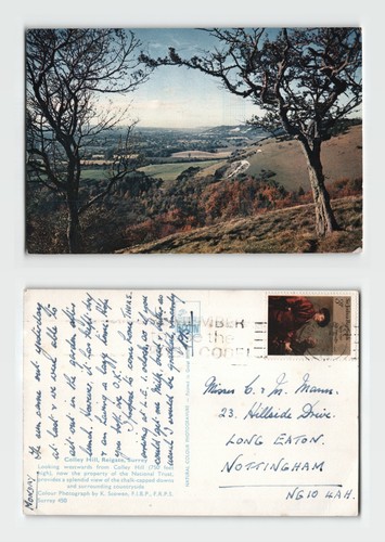 Postcard colley hill reigate - colley,