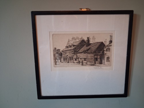 Framed 19th century engraving - century,