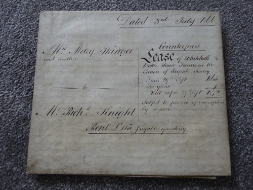Victorian old document 1866 - old,